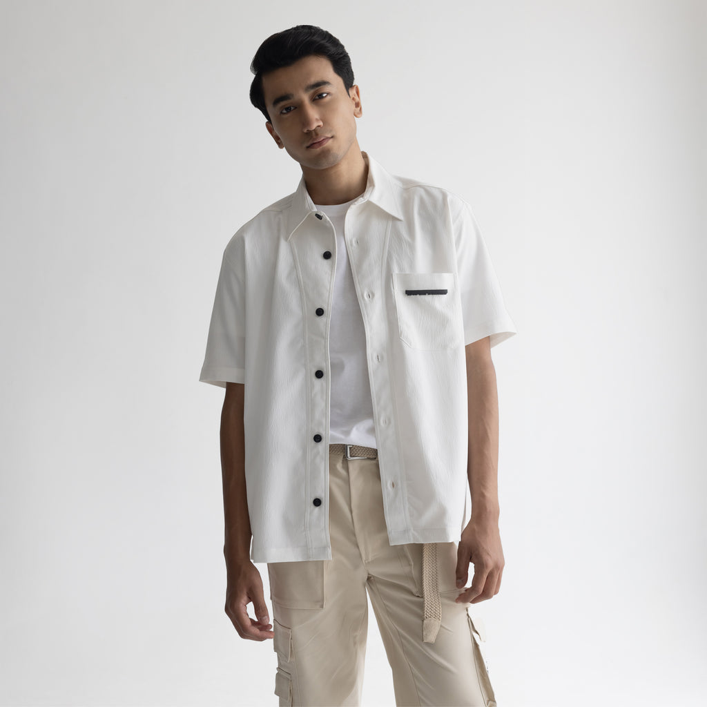 CRINKLE SHIRT - WHITE