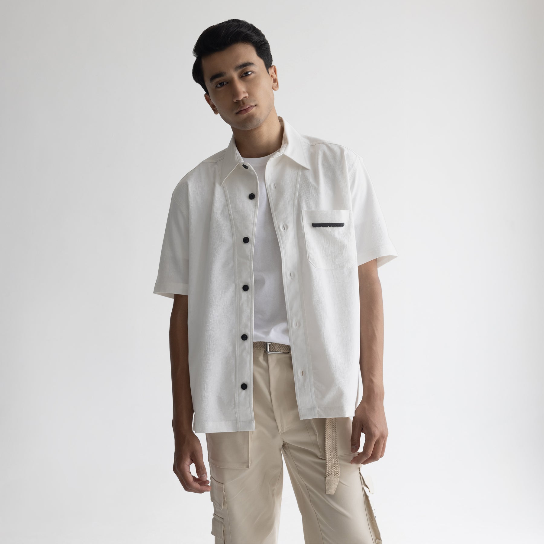 CRINKLE SHIRT- WHITE