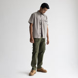 CRINKLE SHIRT- PALE CEMENT