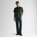 PINSTRIPE YAMAZAKI PANTS - FOREST GREEN
