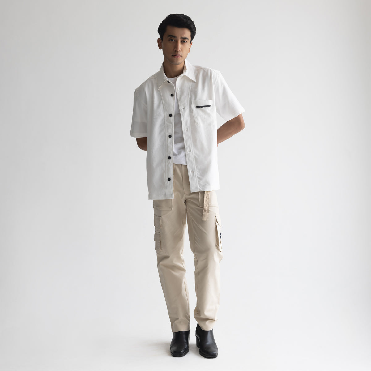 CRINKLE SHIRT - WHITE