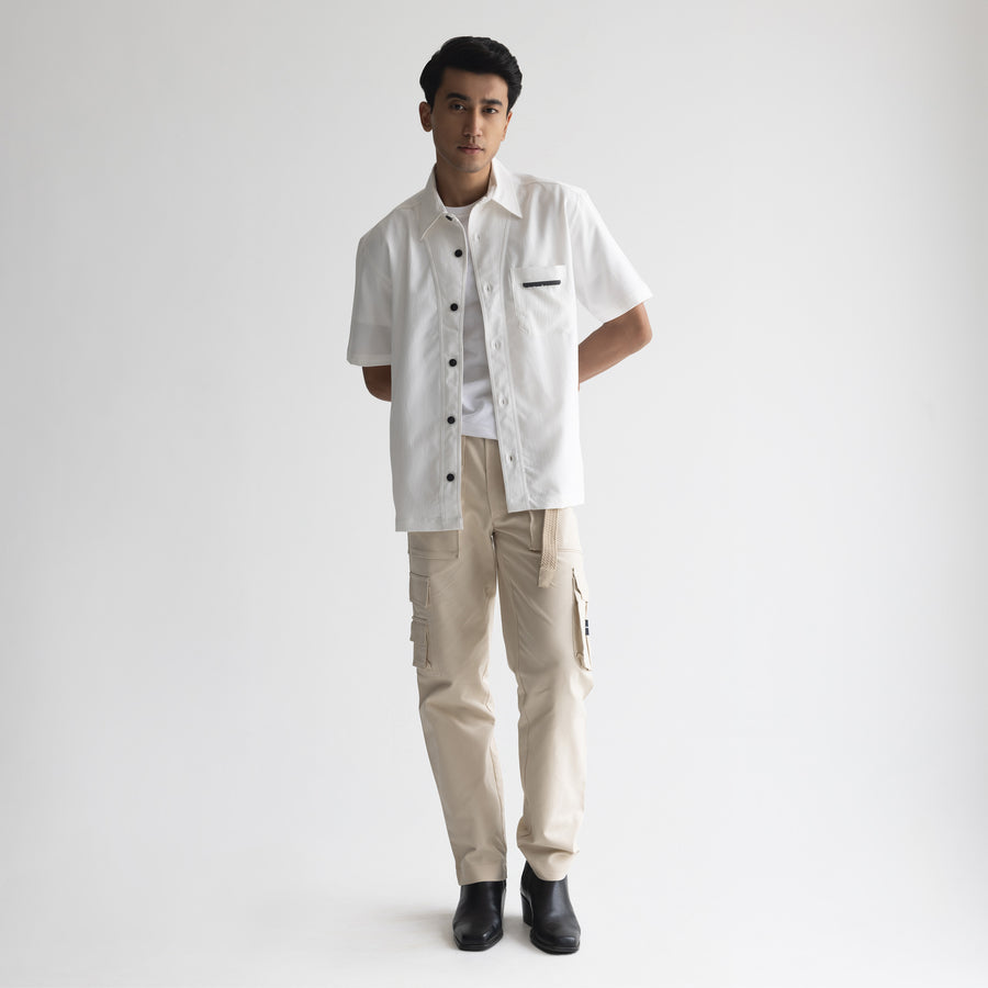 CRINKLE SHIRT- WHITE