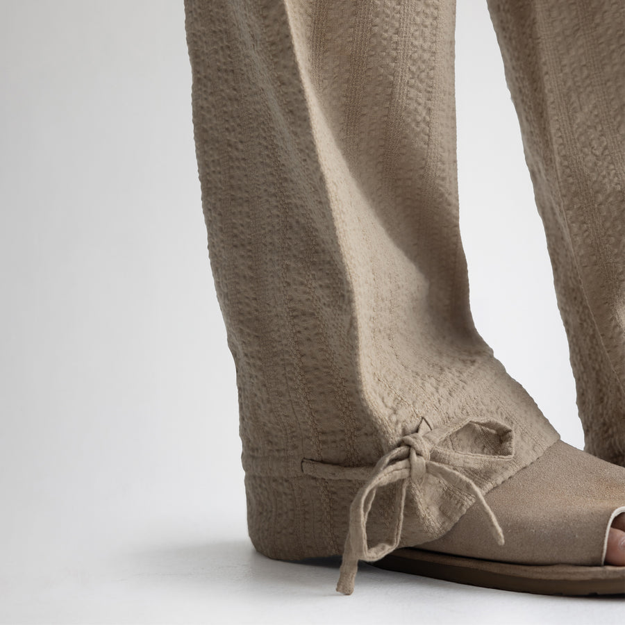 SEER SUCKER PYJAMA - KHAKI