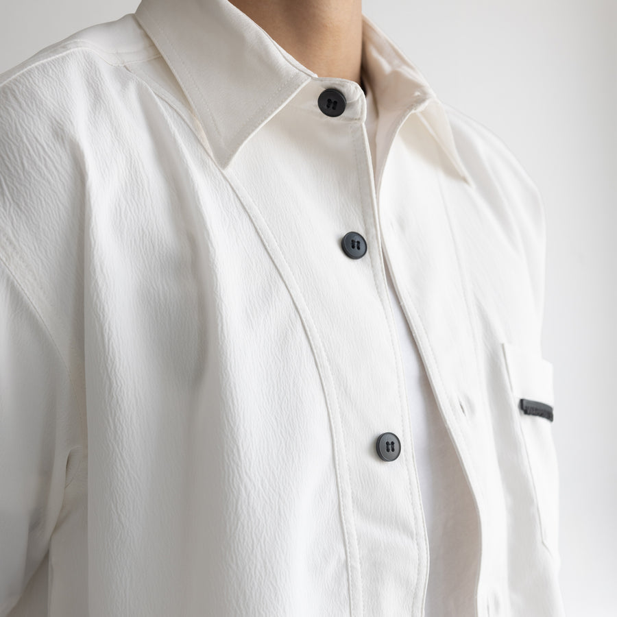 CRINKLE SHIRT- WHITE
