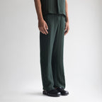 PINSTRIPE YAMAZAKI PANTS - FOREST GREEN