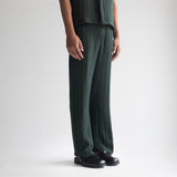 PINSTRIPE YAMAZAKI PANTS - FOREST GREEN