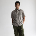CRINKLE SHIRT - PALE CEMENT