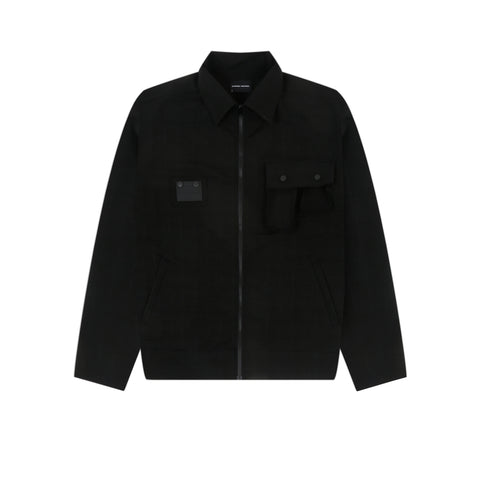 TEXTURED JACKET- PITCH BLACK