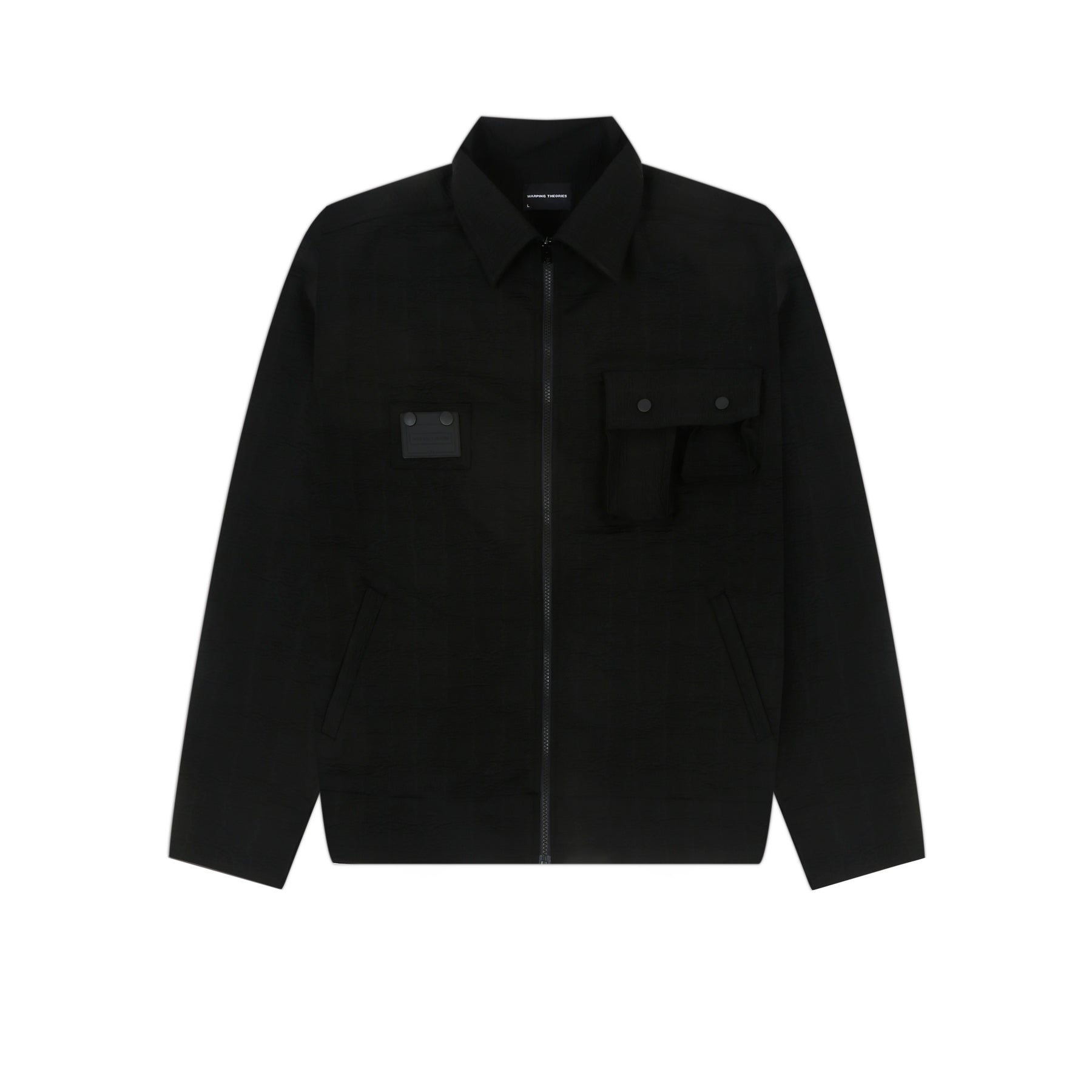 TEXTURED JACKET- PITCH BLACK