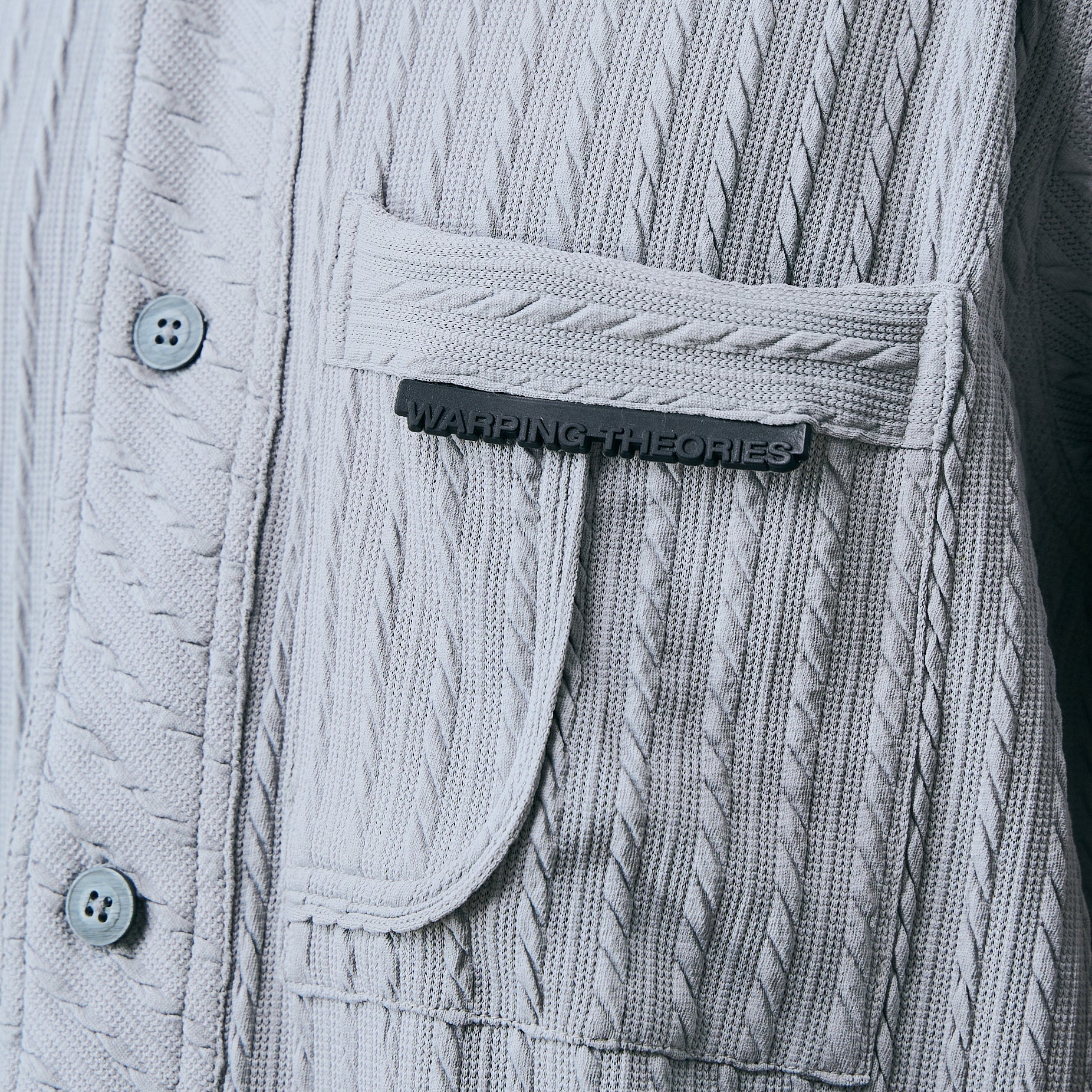 CABLE KNIT SHIRT - FROZEN GREY