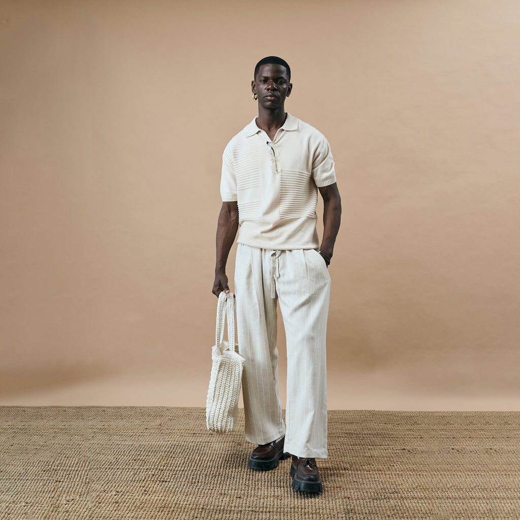 OLD MONEY POLO T-SHIRT - DULL CREAM