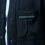 CABLE KNIT SHIRT - SPACE BLACK
