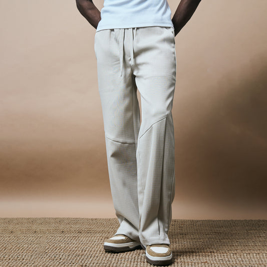 PLEATED ARCH CUT PANTS