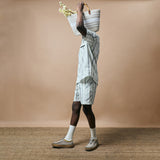 CROSS CUT STRIPE SHORTS- SEA FOAM