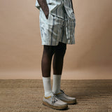 CROSS CUT STRIPE SHORTS- SEA FOAM