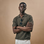 OLD MONEY POLO T SHIRT - DARK SAGE