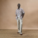 CROSS CUT CHECKS SHIRT- SMUDGED PLUM