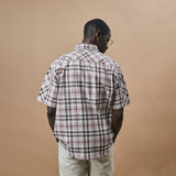 CROSS CUT CHECKS SHIRT- SMUDGED PLUM