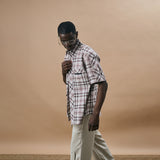 CROSS CUT CHECKS SHIRT- SMUDGED PLUM