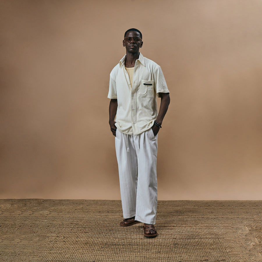 PLEATED PYJAMA- SUGAR