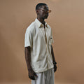 CABLE KNIT SHIRT - BONE