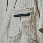 CABLE KNIT SHIRT - BONE