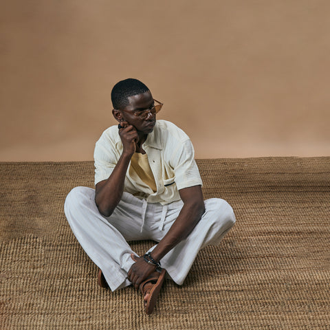 PLEATED PYJAMA- SUGAR