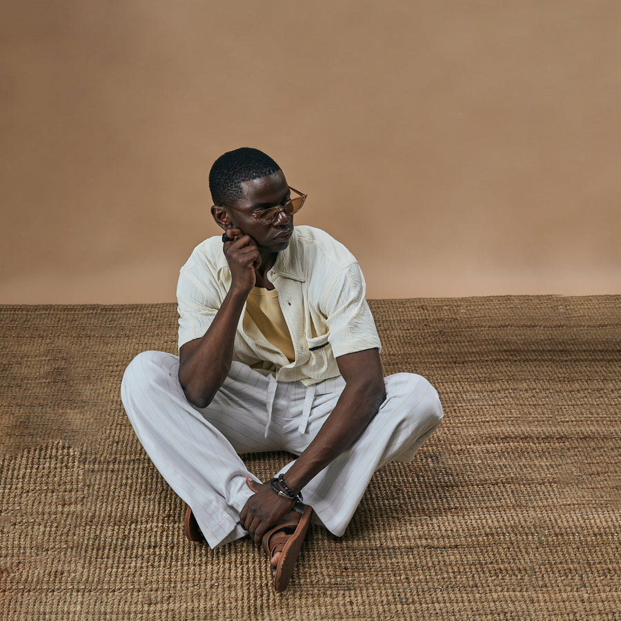 PLEATED PYJAMA- SUGAR