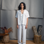 BMW CUBAN COLLAR SHIRT - VANILLA CREAM