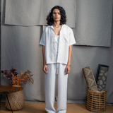 BMW CUBAN COLLAR SHIRT- VANILLA CREAM