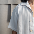 BMW CUBAN COLLAR SHIRT - VANILLA CREAM