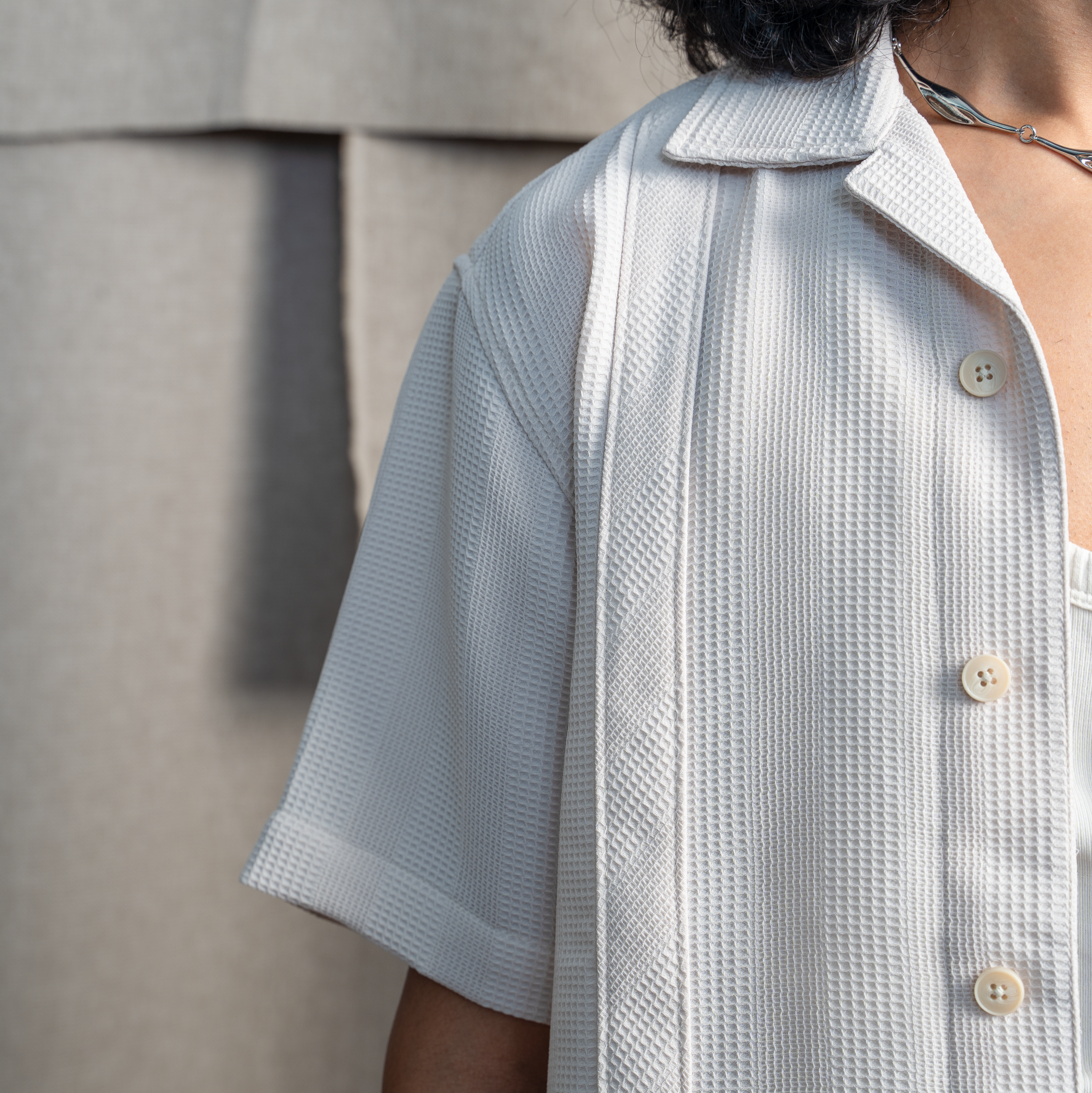 BMW CUBAN COLLAR SHIRT - VANILLA CREAM