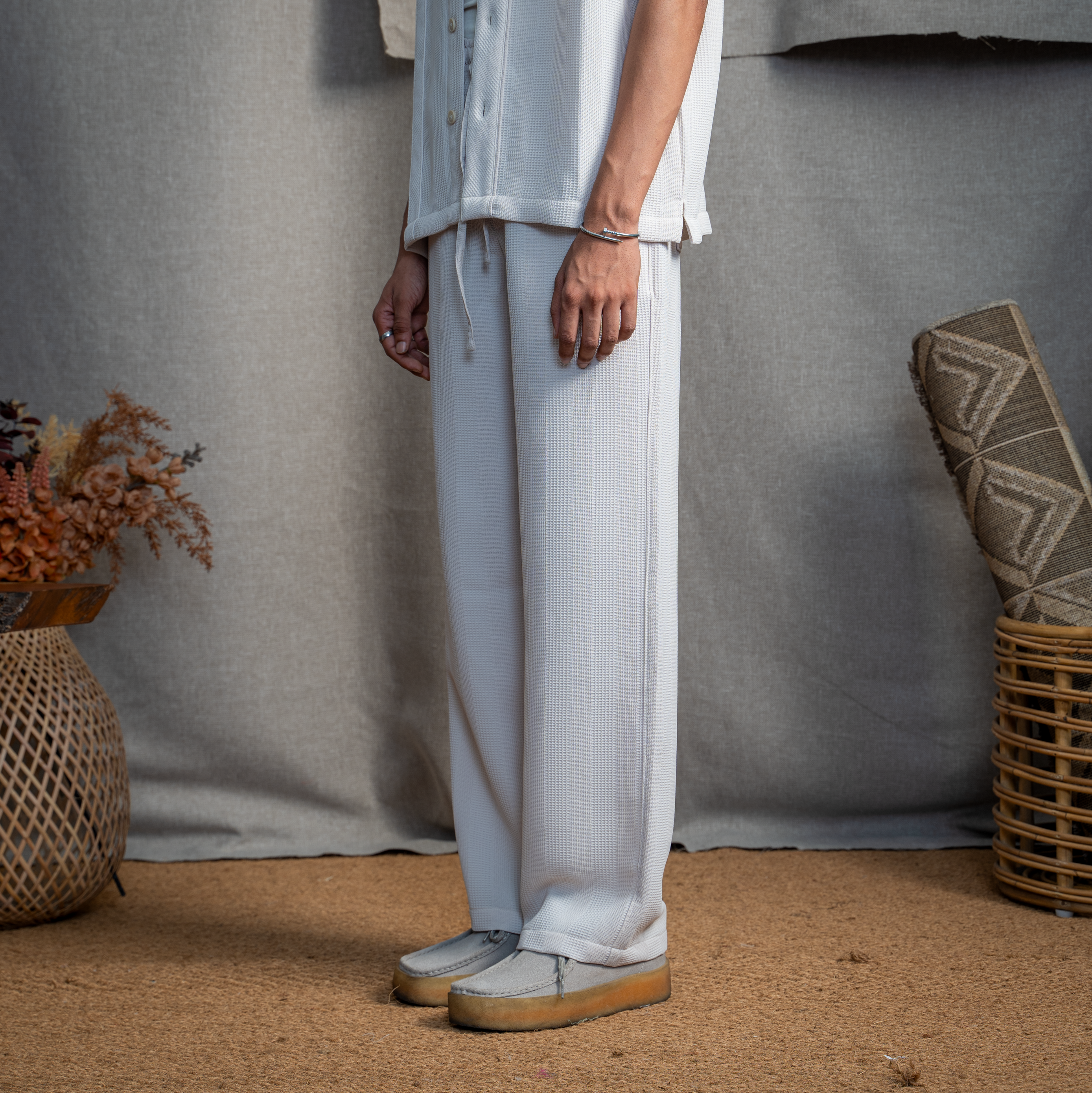 BMW DRAWSTRING TROUSER - VANILLA CREAM