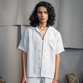 BMW CUBAN COLLAR SHIRT - VANILLA CREAM
