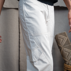 INSET CARGO PANTS - LIGHT BUTTERCREAM