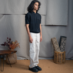 INSET CARGO PANTS - LIGHT BUTTERCREAM