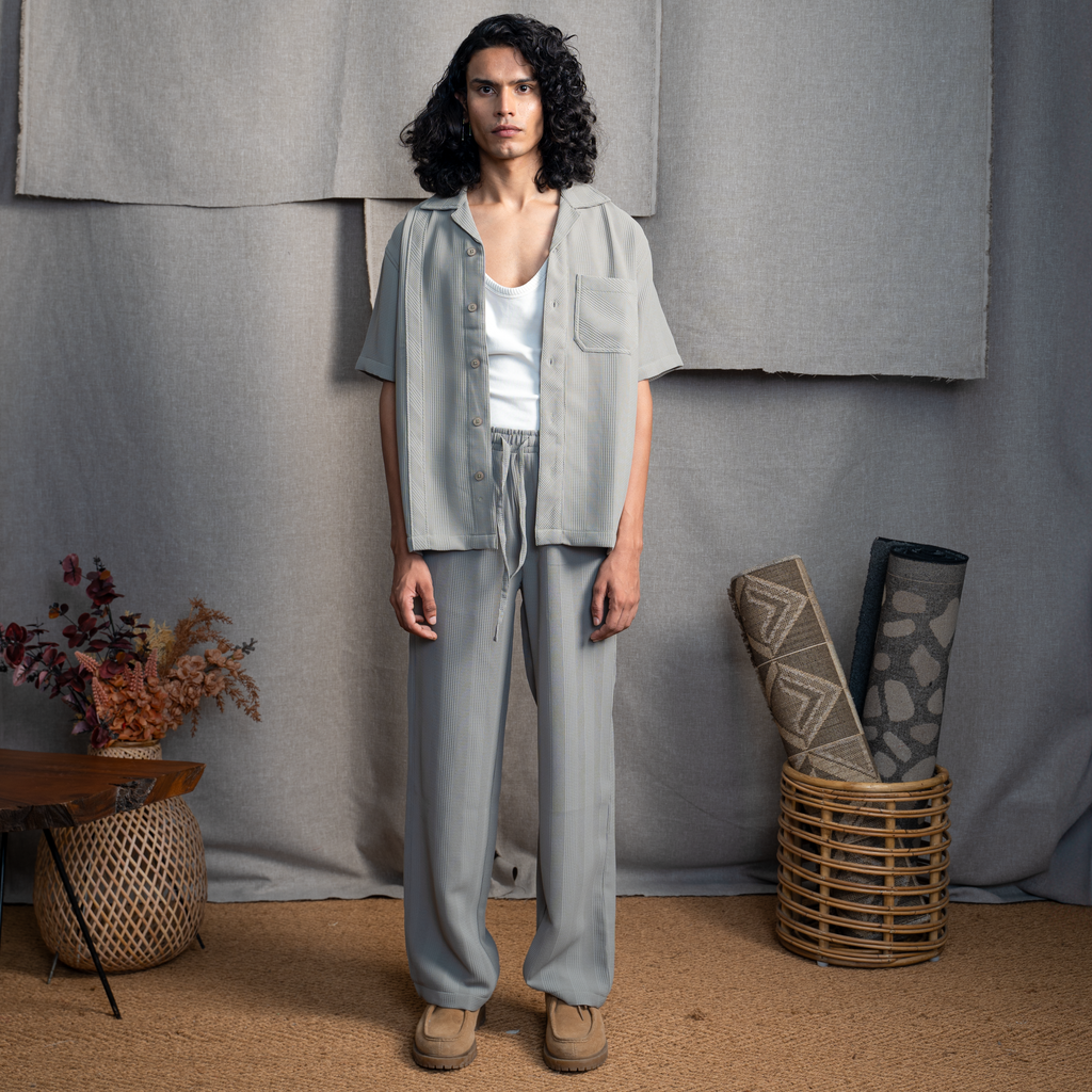 BMW CUBAN COLLAR SHIRT - MINT SAGE
