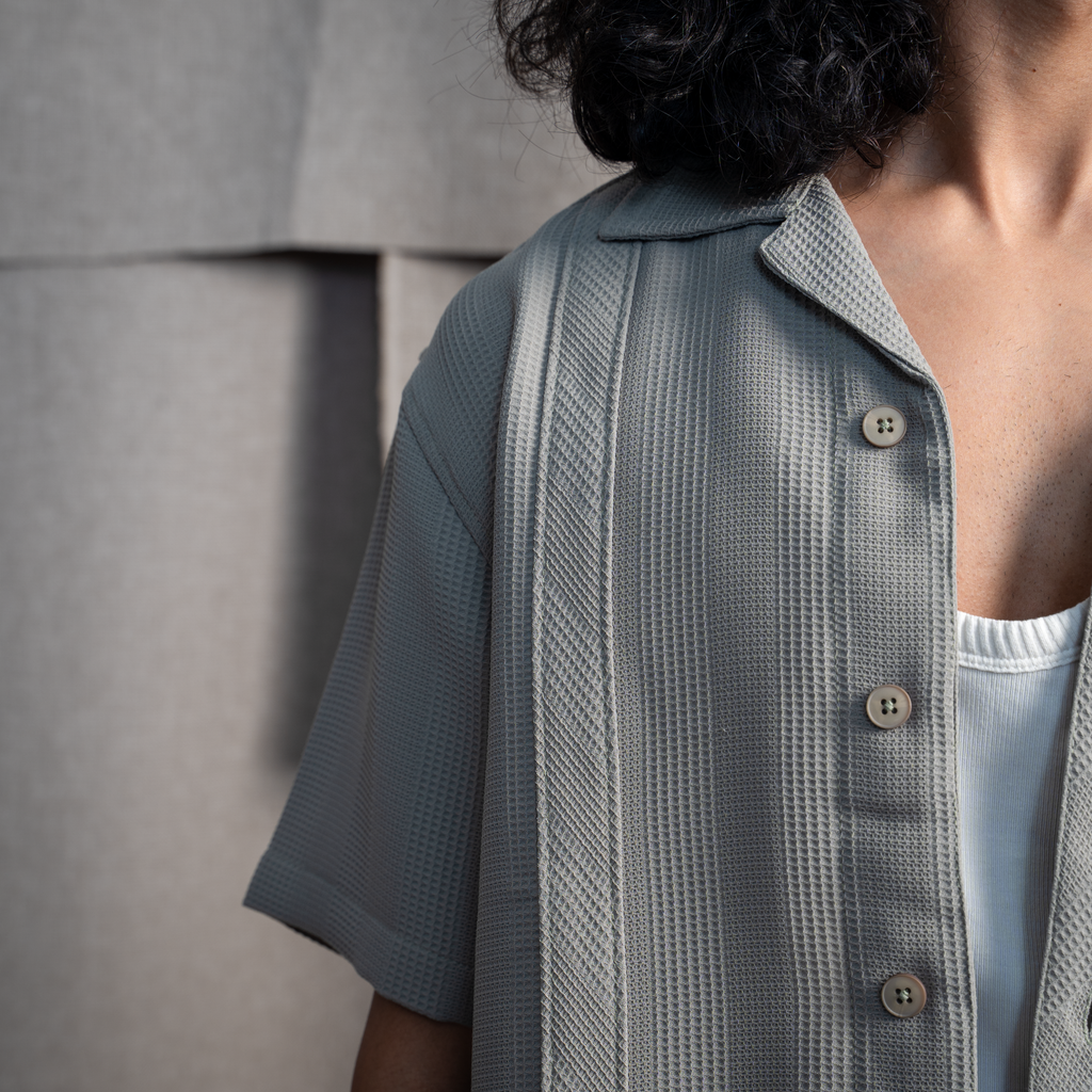 BMW CUBAN COLLAR SHIRT - MINT SAGE
