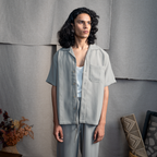 BMW CUBAN COLLAR SHIRT - MINT SAGE