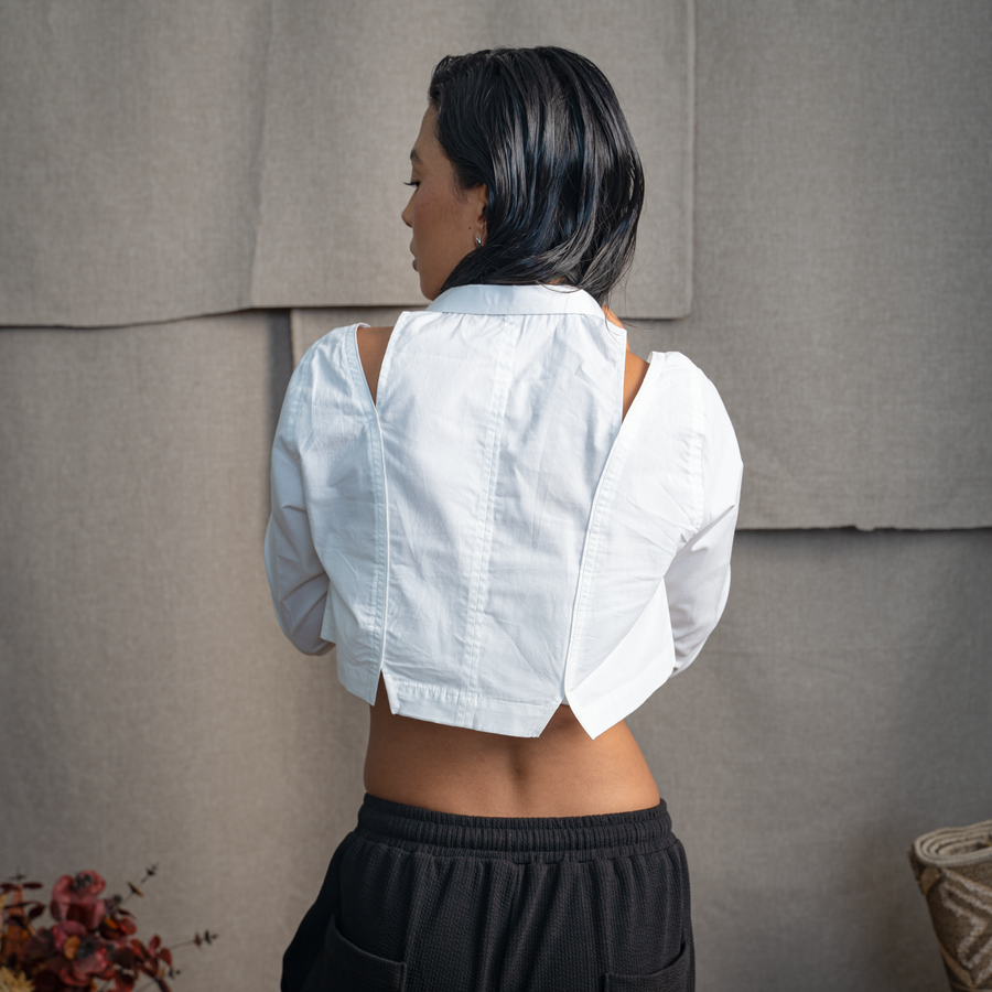 HIGH-LOW SHIRT- SALT