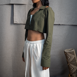 HIGH-LOW SHIRT- MOSS