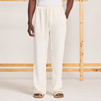 CABLE KNIT TROUSERS - BONE
