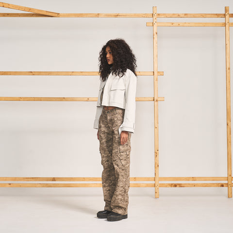 CROPPED FIELD JACKET- SWAN