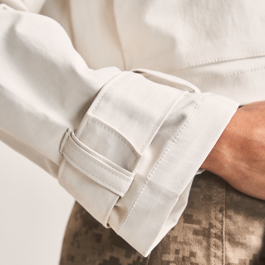 CROPPED FIELD JACKET- SWAN