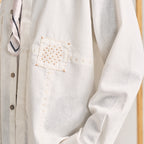 COUCHED FLORAL SHIRT - VANILLA