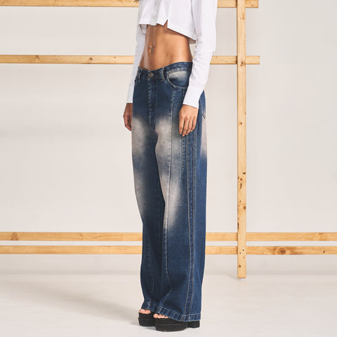 SPOT WASH JEANS- MARINE