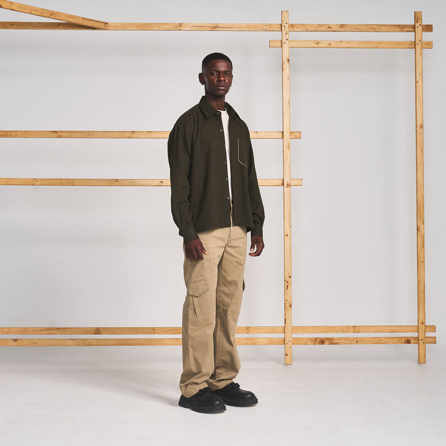 OUT SEAM PANEL CARGO- KHAKI