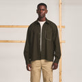 TACKED POCKET SHIRT - OLIVE