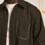 TACKED POCKET SHIRT - OLIVE