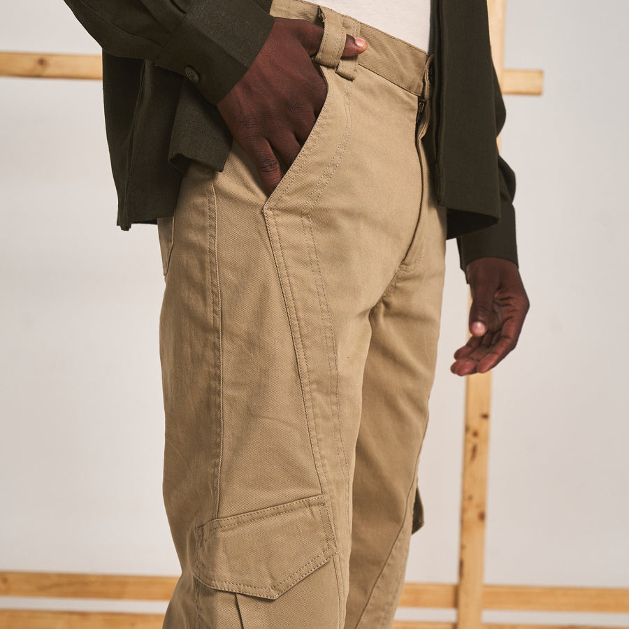 OUT SEAM PANEL CARGO- KHAKI